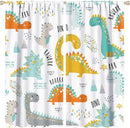 Dinosaur Curtains for Kids Boys Girls Home Decor Childish Cute Dino Animals Print Pattern Rod Pocket Blackout Window Drapes for Nursery Baby Bedroom Playroom W42xL84in 2 Panels by TinyTreasures Baby Boutique