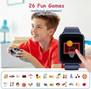 Goodatech 1.69'' Kids Smart Watch 4-12 Years Boys Girls, 26 Puzzle Games,HD Camera,Video Music Player,Pedometer,Flashlight,Alarm Clock,Learn Card,Audio Book,Smartwatch for Children Gifts (Blue) by TinyTreasures Baby Boutique