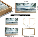 Framed Tropical Beach Wall Art - Ocean Waves Canvas Pictures Coastal Blue Sky and Sea Print Seaside Palm Tree Leaves Scene Painting Artwork Living Room Bedroom Office Home Decor 24" x 48" by CozyNest Decor