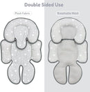 Infant Car Seat Insert, 2 in 1 Reversible Baby Car Seat Head & Body Support Cushion Pillow for Newborn,Soft Newborn Carseat Head Support Pad for Carseats, Strollers, Swings, Bouncers by TinyTreasures Baby Boutique