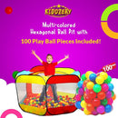 Kids Ball Pit Pop Up Large Tent for Toddlers - Indoor & Outdoor Gift Toys for Infants Girls & Boys, Baby Playpen with Zippered Storage Bag, 100 BallPit Balls Included by TinyTreasures Baby Boutique