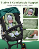 Infant Car Seat Head Support with Extra Shoulder Covers Set, Thickened Carseat Cushion for Baby, Breathable Newborn Carseat Insert for Stroller Swing by TinyTreasures Baby Boutique