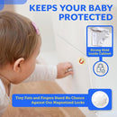 Eco Baby Magnetic Cabinet Locks for Babies - Magnetic Baby Proofing Cabinet Locks, Child Locks for Cabinets Drawers Doors for Back to School - Easy Installation No Tools Required (12 Pack and 2 Keys) by TinyTreasures Baby Boutique