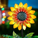 Sunflower Solar Wind Spinner, 52" Metal Wind Spinner with Kinetic Wind Sculpture Windmills for Outdoor Lawn & Garden Patio Decoration by CozyNest Decor