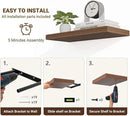 36 Inch Floating Shelves, 36"x9.25"x1.5" Inch Deep Floating Shelves for Wall, Wooden Shelves for Bathroom, Bedroom, Living Room, Walnut by CozyNest Decor
