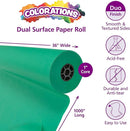 Colorations Dual Surface Paper Roll, Bright Green, 36" x 1000', Textured Paper, Classroom Craft & Art Supplies, Bulletin Board, Gift Wrapping, Chalkboard Wallpaper by TinyTreasures Baby Boutique