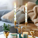 Lemon Flameless Taper Candles with Remote and Timer Flickering Flame Battery Operated Taper Candles for Home Bedroom Wedding Party Fall Christmas Summer Decor 9.6" by CozyNest Decor
