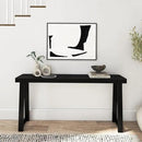 Plank+Beam Solid Wood Console Table, 66 Inch, Sofa Table, Narrow Entryway Table for Hallway, Behind The Couch, Living Room, Foyer, Easy Assembly, Black by CozyNest Decor
