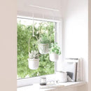 Umbra Triflora Hanging Planter for Window, Indoor Herb Garden, Set of 3, White/Brass by GreenHaven Gardens