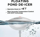 TURBRO Pond De-icer, Floating Pond Heater with 32.8 ft. UL Approved Cord, Full Stainless Steel Casing, GFCI Leakage Protection Plug, for Outdoor Ponds with Fish, 400 Watts, PD400A, Silver by GreenHaven Gardens