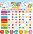 Reward Chart for Kids,Magnetic Behavior Chore Chart for Kids at Home,26 Rainbow Blue Chore Charts,1960 Star Stickers,56 Reward Stickers,Incentive Chore Chart to Develop Responsibility and Good Habits by CozyNest Decor