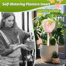 Plant Watering Globes, 2pcs Self Watering Planter Insert, Glass Watering Bulbs for Indoor Outdoor Plants, Mushroom Top-Fill Plant Watering Devices for Travel Vacation While Away by GreenHaven Gardens