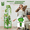 TOSKING 5 Tier Tall Plant Stand Indoor Outdoor, Heavy Duty Corner Shelf for Plants & Decor, Space Saving 3.9FT Metal Flower Pot Stand for Balcony, Garden, Living Room, Patio (Green) by GreenHaven Gardens
