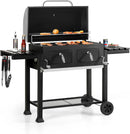 Sophia & William Extra Large Charcoal BBQ Grills with 794 SQ.IN. Cooking Area, Heavy Duty Outdoor Barbecue Grill with 2 Individual Lifting Charcoal Tray and 2 Foldable Side Table, Black by GreenHaven Gardens