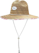 Hurley Women's Straw Hats - Real Straw Hat Medium Brim and Adjustable Chin Strap by GreenHaven Gardens