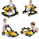 HONEY JOY 4-in-1 Baby Walker, Activity Push Walker w/3 Adjustable Heights, Smooth Wheels w/Adjustable Speed, Padded Seat, Music & Light, Foldable Car Walker for Baby Boys Girls Age 6 Months+ (Yellow) by TinyTreasures Baby Boutique