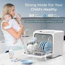 EUHOMY Portable Dishwasher Countertop Dishwasher, Mini Dishwasher Countertop with 5L Built-in Water Tank with 6 Modes, White, Table top dish washer with Baby Care for Apartment & RVs, No Hookup Needed by CozyNest Decor