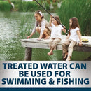 Airmax Pond Dye Plus, Nature's Blue Colorant & Natural Beneficial Bacteria, Large Pond & Lake Water Clarifier & Color Treatment, Shade Plants & Algae from Sunlight, Fish & Livestock Safe, 4 Gallons by GreenHaven Gardens