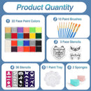 Face Painting Kit For Kids Party,22 Colors Face Paint Kit Includes Paint Tray,Sponges,Brushes and Stencils,Professional Face Painting Kit Non Toxic for Kids and Adults Halloween Makeup by TinyTreasures Baby Boutique