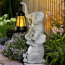 Solar Elephant Garden Statue with LED Lights - Waterproof Outdoor Decor for Patio, Yard, Balcony - Unique Elephant Gifts for Women, Mom, Grandma - Birthday, Mother’s Day, Housewarming Gift by GreenHaven Gardens