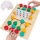 AugToy Montessori Color Matching Learning Toys Sliding Puzzle for Kids 3 4 5 6 7 Years Old Preschool Logic Game Brain Teasers Boys Girls 2 Players Educational Wooden Toddler Travel Toys Gifts by TinyTreasures Baby Boutique