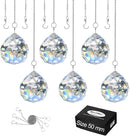 MerryNine 6 Pcs Clear Crystal Ball Prism Sun Shine Catcher Rainbow Pendants Maker, Hanging Crystals Prisms for Windows, for Feng Shui, for Gift (1.96"/50mm 6Pack) by GreenHaven Gardens