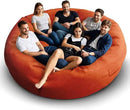 Bean Bag Chair for Adults 8FT,Soft Removable Cover for Teens/Girls Bedroom,Fluffy Giant Round Floor Beanbag Lounger Chairs (No Filler,Orange) by CozyNest Decor