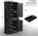 ARTPOWER 72" Tall Kitchen Pantry Storage Cabinet with Drawer and Adjustable Shelves, Pantry Cabinet for Kitchen, Bathroom or Hallway, Black by CozyNest Decor