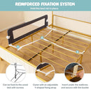 BABY JOY Double Sided Bed Rail Guard, 2 Pack, Extra Long, Swing Down for Convertible Crib, Folding Baby Safety Bedrail for Kids Twin Full Size Queen King Mattress, Rails for Toddlers (Dark Blue, 60") by TinyTreasures Baby Boutique