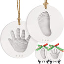 Baby Hand and Footprint Kit Girls, Boys - Personalized Baby Footprint Ornament Kit, Newborn Keepsake Gifts for New Mom, Easy to Use Handprint Makers, Cute Shower Gifts (Silver Paint) by TinyTreasures Baby Boutique