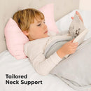 Toddler Pillow with Pillowcase - 10x18 My Little Dreamy Kids Travel Bed Pillows for Sleeping, Organic Cotton Small Pillowcase, Soft & Breathable, Machine Washable, Toddlers 2-5 Years Old (Mist Pink) by TinyTreasures Baby Boutique