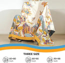 Boho Large Throw Blanket for Bed Couch 60" x 80 "100% Cotton Gauze Fall Blankets Home Decor Soft Lightweight for Sofa Quilt with Floral Butterfly by CozyNest Decor