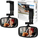 360-Degree Baby Car Mirror for Rear-Facing Seats,Kids Safety Mirrors with Tool-Free Installation,Kids Rear View Mirror BPA-Free Shatterproof & ASTM Certified (Adjustable 14"-22") (2 Pack) by TinyTreasures Baby Boutique