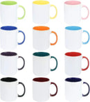 11oz White Ceramic Sublimation Coffee Mug in White Gift Box, 12 Mixed Colors, Case of 12 by CozyNest Decor