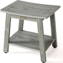 Shower Bench Seat, Waterproof Shower Stool for Shaving Legs, Foot Stool for Spa Bathroom, Bath Chair Seat, Weather Resistant/Non-Slip, Indoor/Outdoor Use, Gray by TinyTreasures Baby Boutique