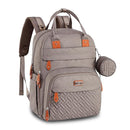 BabbleRoo Diaper Bag Backpack - Baby Essentials Travel Tote - Multi Function Waterproof Diaper Bag, Travel Essentials Baby Bag with Changing Pad, Stroller Straps & Pacifier Case - Unisex, Khaki by TinyTreasures Baby Boutique