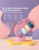dearlomum Baby Play Mat Gym, Funny Play Piano Tummy Time Activity Mat with 5 Infant Sensory Toys, Music and Lights, Boy & Girl Gifts for Newborns 0 to 3 6 9 12 Months(New Pink) by TinyTreasures Baby Boutique