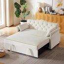 58" Velvet Sofa Bed, 3-in-1 Convertible Pull-Out Sleeper Sofa & Couch with Storage Bag and Adjustable Backrest,Perfect for Small Spaces, Living Room, or Office by CozyNest Decor