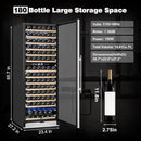 Tylza 24 Inch Wine Fridge Dual Zone, 180 Bottle Wine Cooler Refrigerator With Stainless Steel and Professional Compressor, Fast Cooling Low Noise and No Fog Built-in or Freestanding by CozyNest Decor
