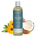 SoCal Suds & Company Baby Shampoo & Body Wash, 2-in-1 Organic Gel - Gentle Castile Soap with Vitamin-Infused Oils & Botanicals for Sensitive Skin & Body Hypoallergenic - 12oz Fragrance Free by TinyTreasures Baby Boutique