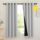 NICETOWN 100% Blackout Off White Curtains for Bedroom, Grommet Thermal Window Treatments Portable Curtains Lightweight Travel Shades for Living Room/Home Office, W52 x L63 by TinyTreasures Baby Boutique