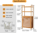 Laundry Hamper with 3 Tier Shelves & Tilt Out Basket, Laundry Baskets Organizer Hampers Bathroom Storage Shelf for Laundry Room, Bathroom, Guest Room (3-Tier Large) by CozyNest Decor