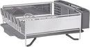 KitchenAid Compact Space Saving, Dish Rack with Removable Flatware Caddy and Angled Self Draining Drainboard, Satin Gray, 15-Inch-by-13.25-Inch by CozyNest Decor