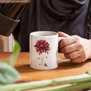 Dahlia Flower Design Coffee Mug, Personalized Name On Red Floral Cup, Custom Ceramic Mug For Flower Lovers, Customized Dahlia Accent Cup 11oz Or 15oz, Floral Decorative Mug Gift by CozyNest Decor