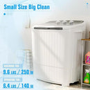 Pataku Portable Washing Machine, 17.6 Lbs Compact Mini Washer and Dryer Combo,Twin Tub Laundry Washer with Spin Cycle, Soaking Function Ideal for Apartment, Dorms, RVs Camping, Grey by CozyNest Decor