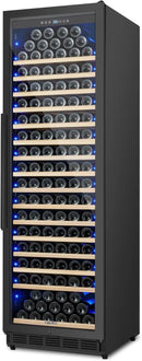 200 Bottle Upgrade Wine Cooler Refrigerator - 24 Inch Large Capacity Wine Fridge Built-In Freestanding, with Quiet Compressor, Professional Temperature Control & Wine Cellar - Black by CozyNest Decor