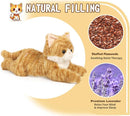 Orange Tabby Cat Stuffed Animals, Microwavable Stuffed Animal Adorable Fluffy Cat Plush for Warmth & Comfort, Heatable & Coolable Lavender Scent Cat Toys, Cute Soft Plushies Cat Gifts for Kids & Adult by TinyTreasures Baby Boutique