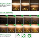 LED Grow Light Strips, Full Spectrum Plant Growing Lights for Indoor Plants 3000K, 144 LEDs Plant Lamp with 3/9/12H Timer, 10 Dimmable Levels, 3 Head 13 Inches by GreenHaven Gardens