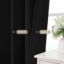 Joydeco 72 Inch Blackout Curtains for Bedroom, Black Out Curtains 72 Inch Long, Room Darkening Curtains & Drapes for Living Room Window Rod Pocket Back Tab (W52 x L72 Inch, Black) by TinyTreasures Baby Boutique