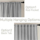 Joydeco Linen Curtains for Living Room,Light Filtering Rod Pocket Back Tab Semi Sheer Drapes Window Long Curtains 96 inches Long Ebony Grey by CozyNest Decor